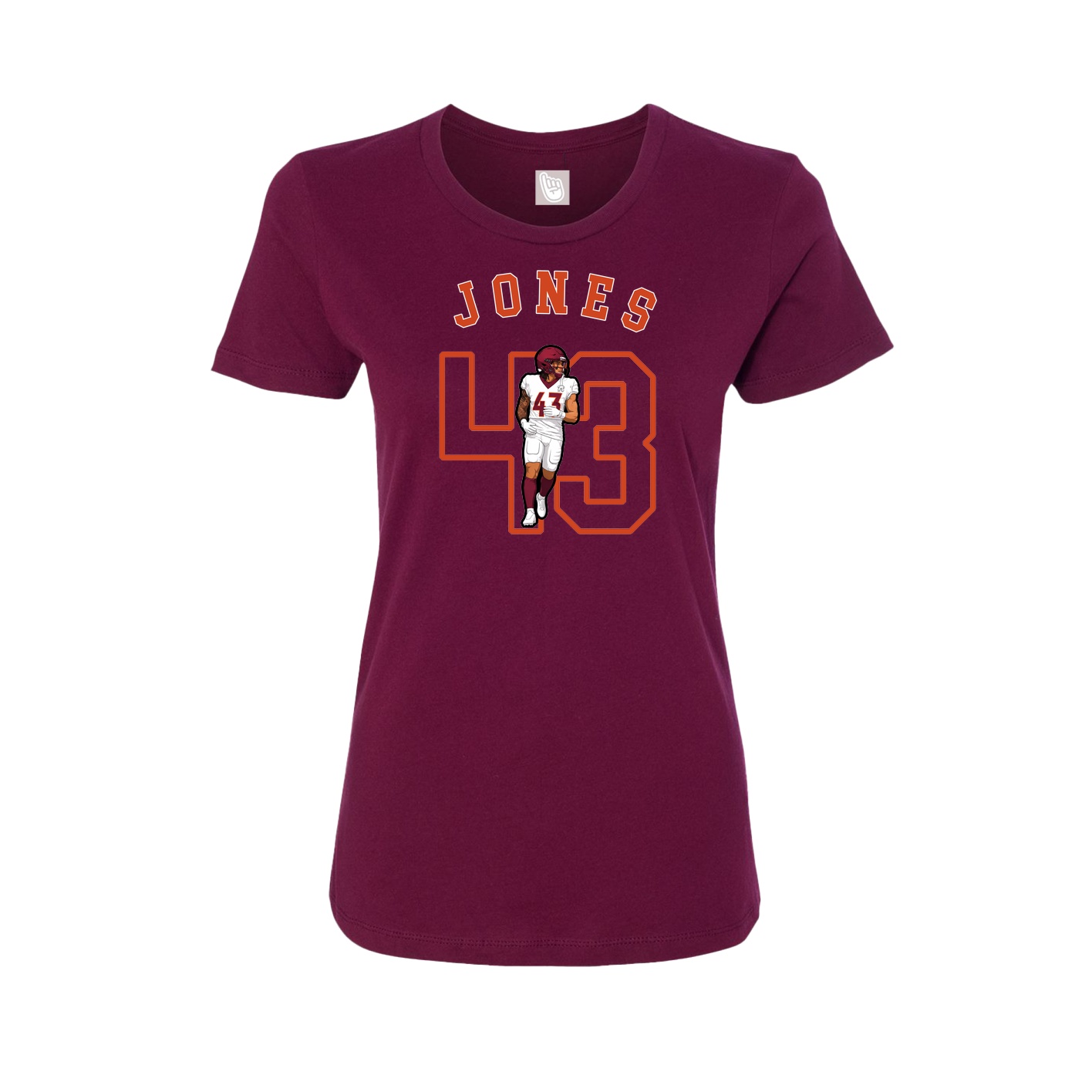 Fitted Women's Tee — Shirsey Arch in Maroon