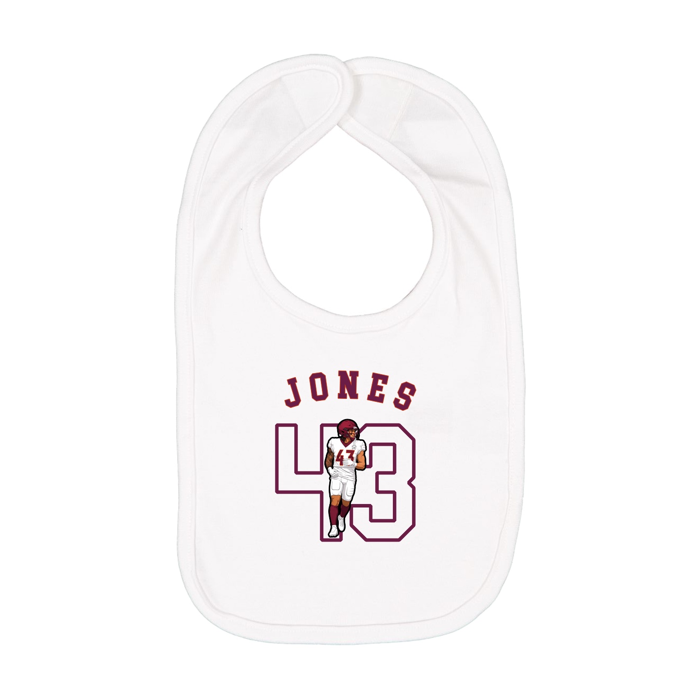 Infant Bib — Shirsey Arch in White