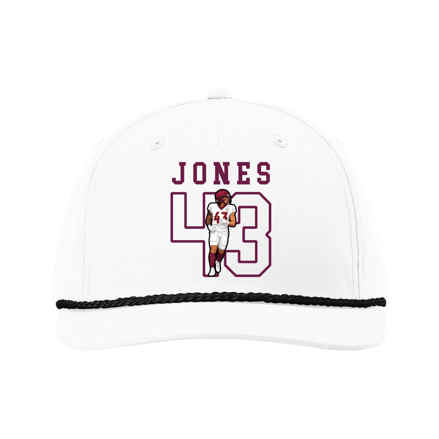Five-Panel Classic Rope Cap — Shirsey in White