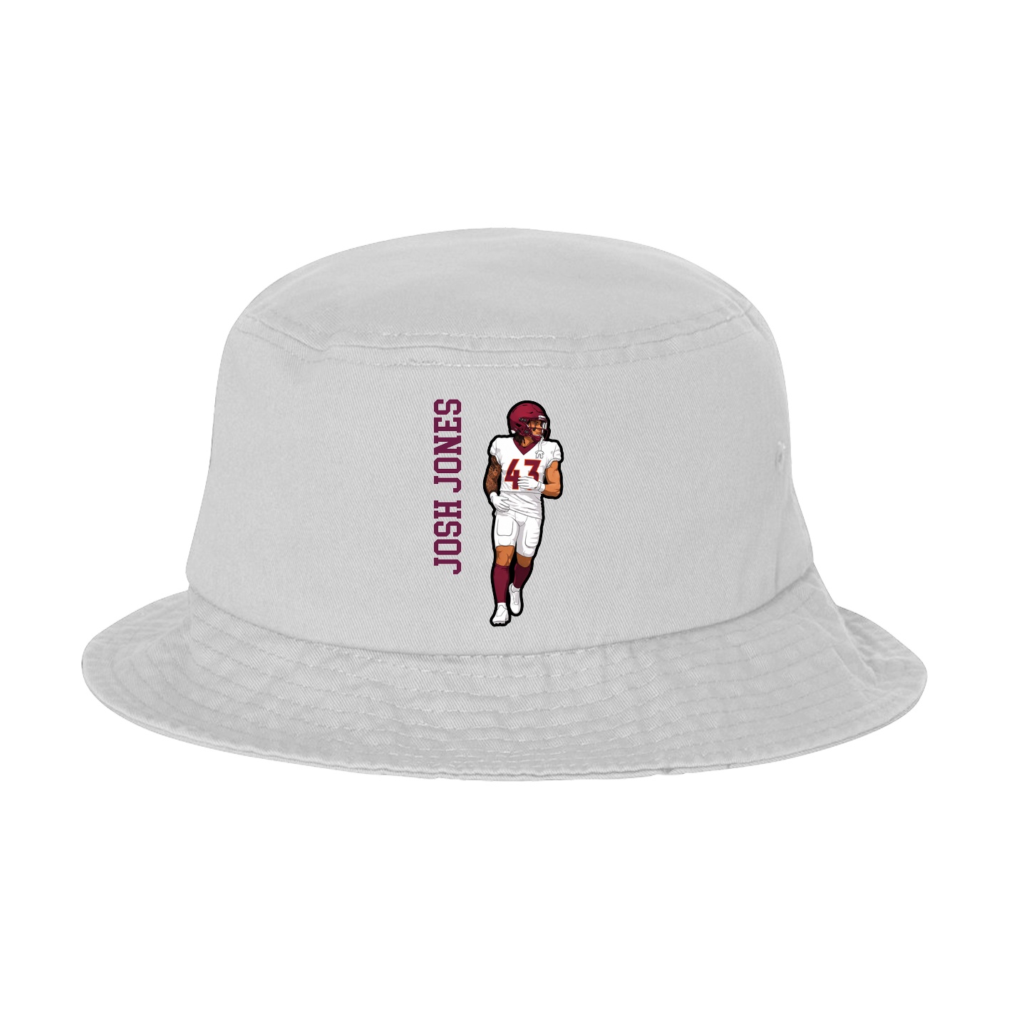 Bucket Cap — Name Vertical in White