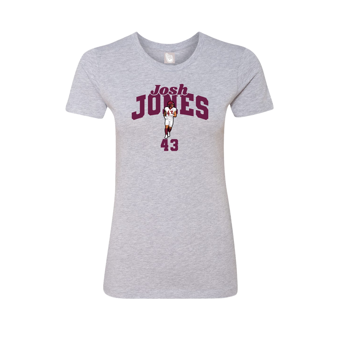 Fitted Women's Tee — Signature Arch in Grey