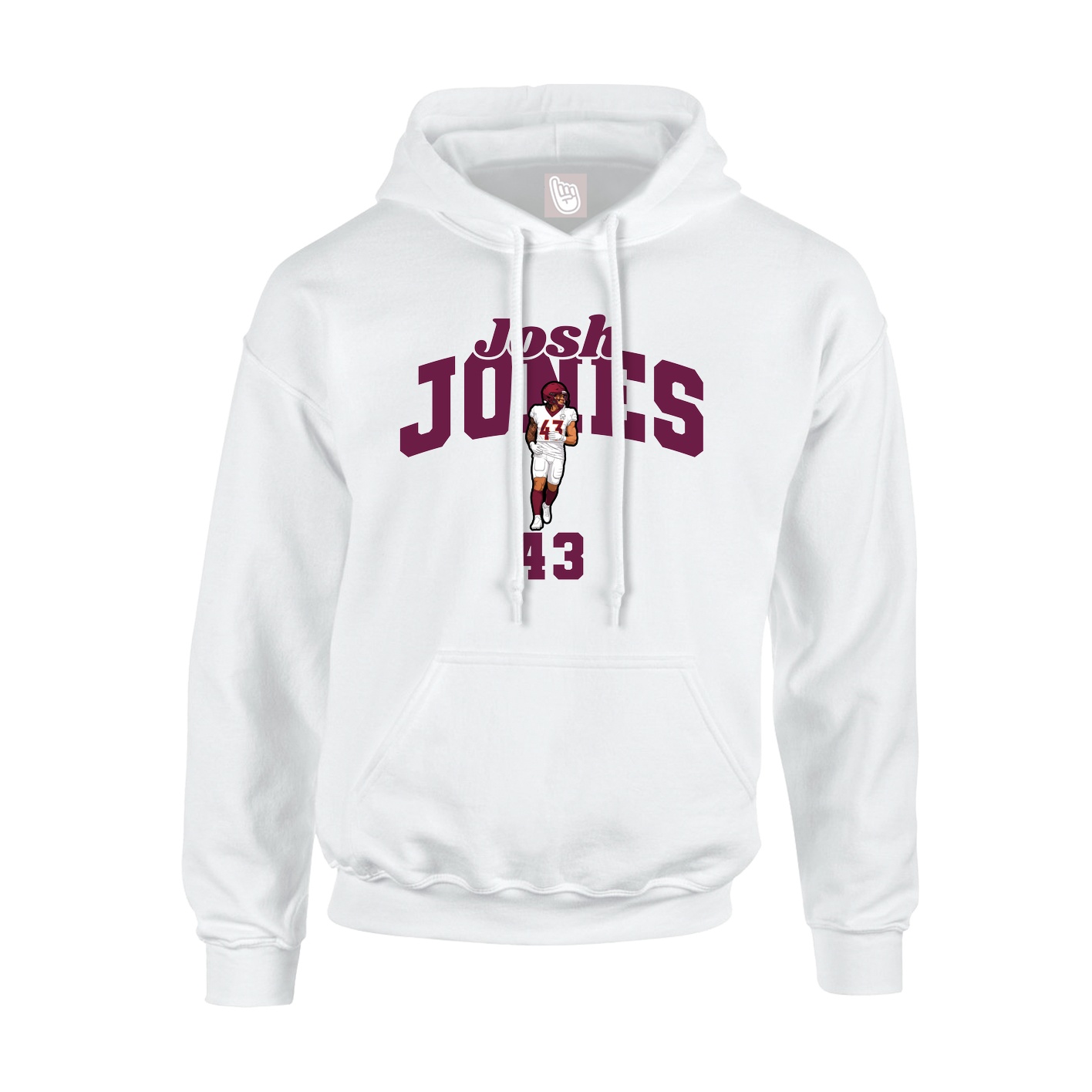 Youth Hoodie — Signature Arch in White