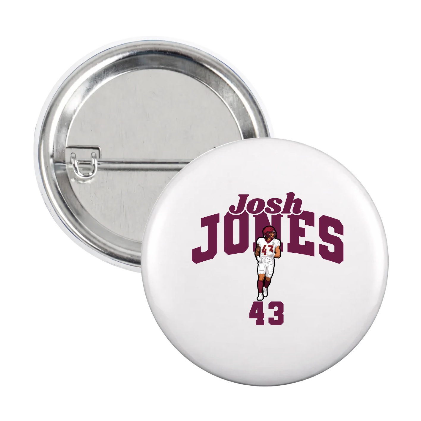 Game Day Button — Signature Arch in White