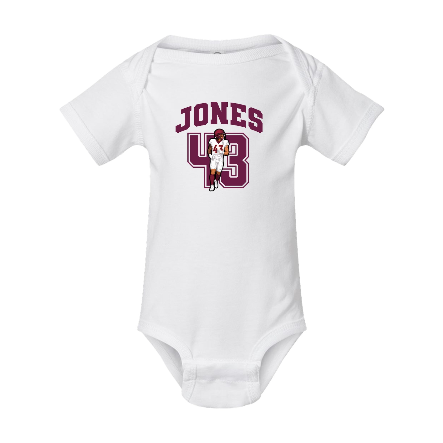 Baby Onesie — Number in White