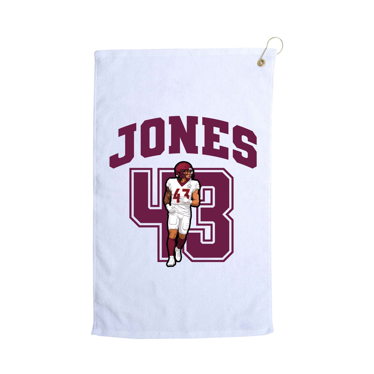 Golf Towel — Number in White