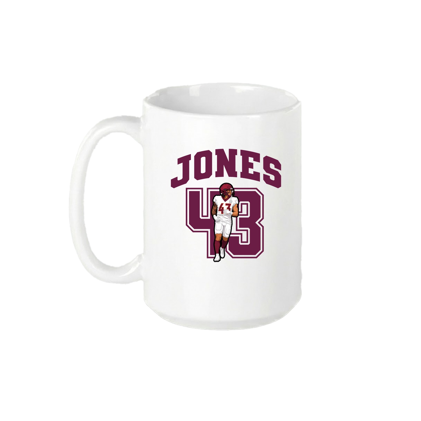 15oz Coffee Mug — Number in White