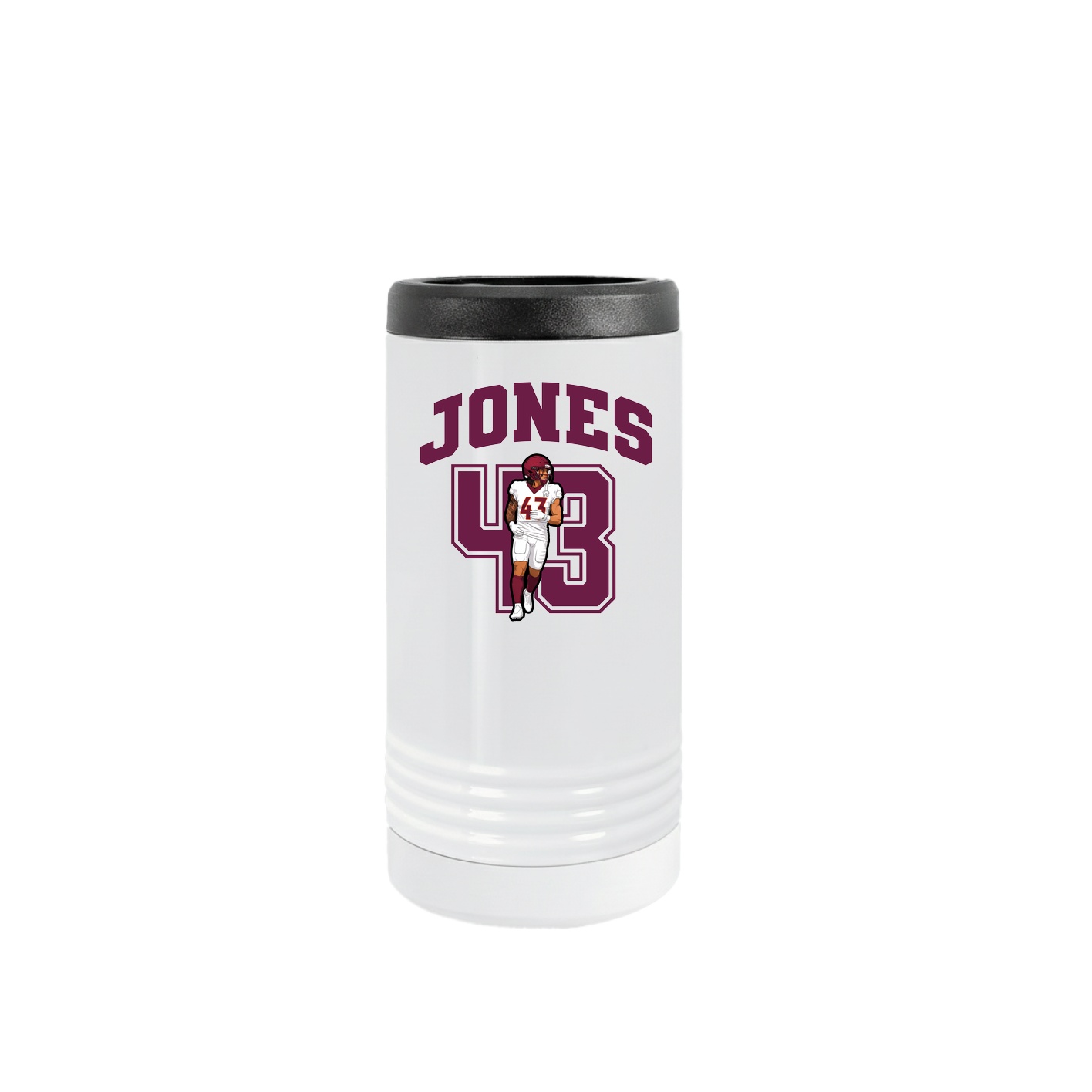Slim Beverage Holder — Number in White