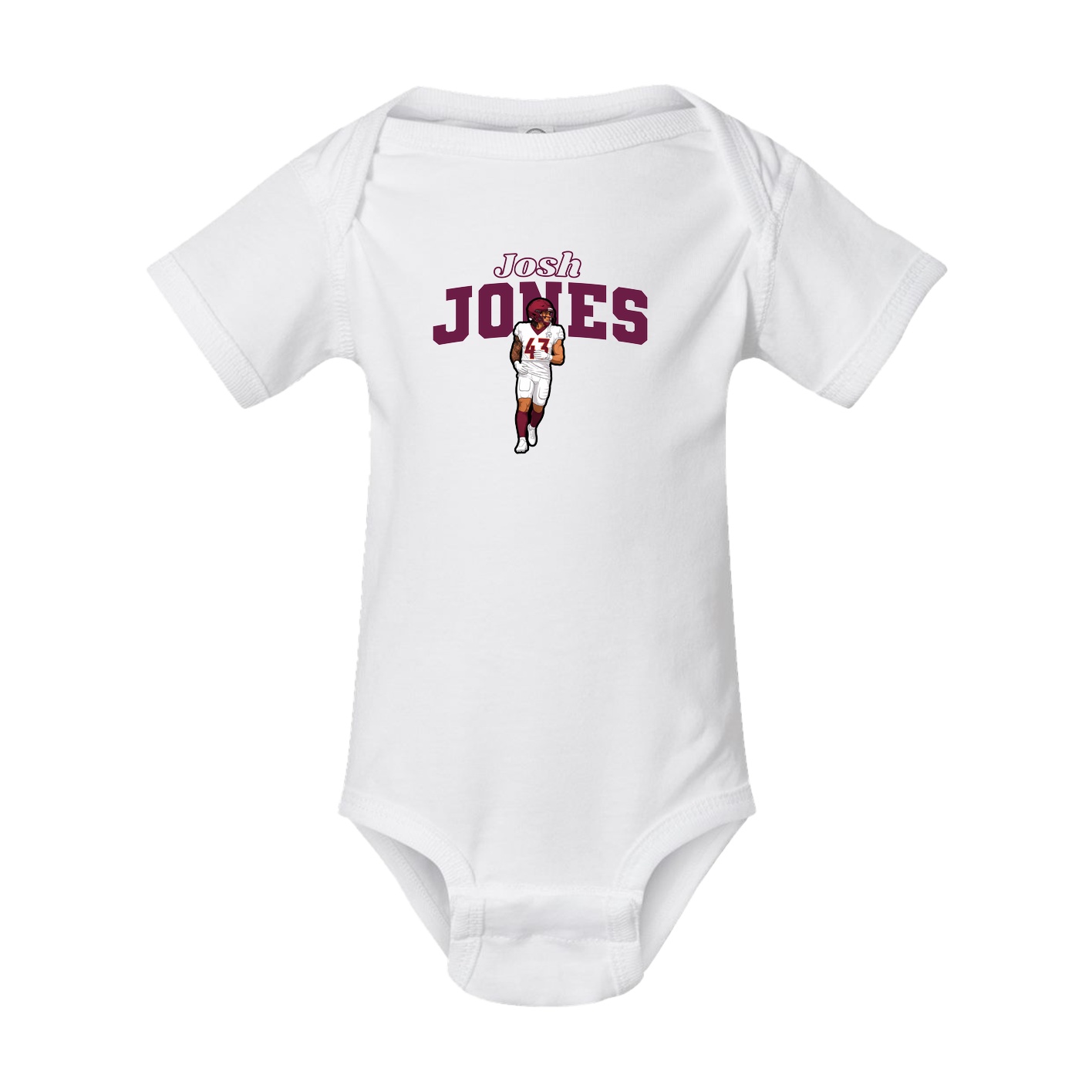 Baby Onesie — Name Arch in White
