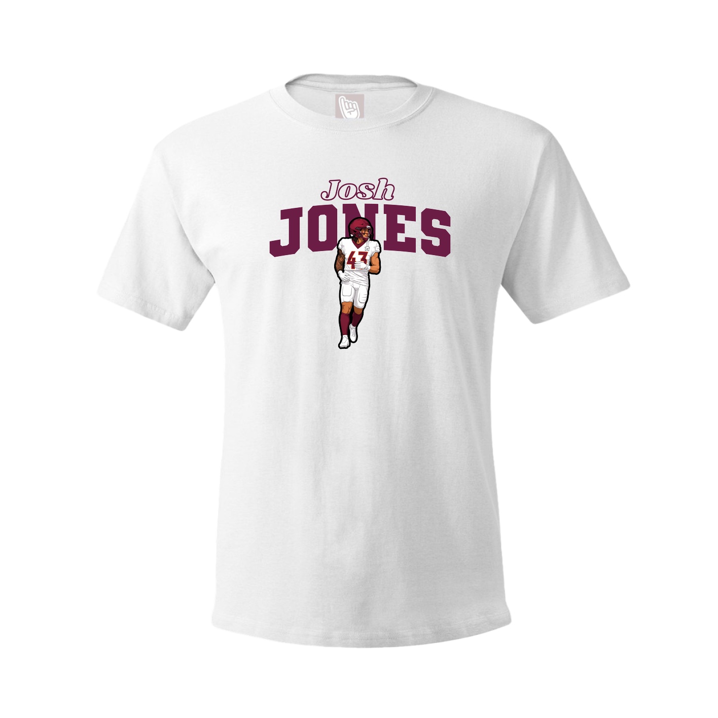 Youth Tee — Name Arch in White
