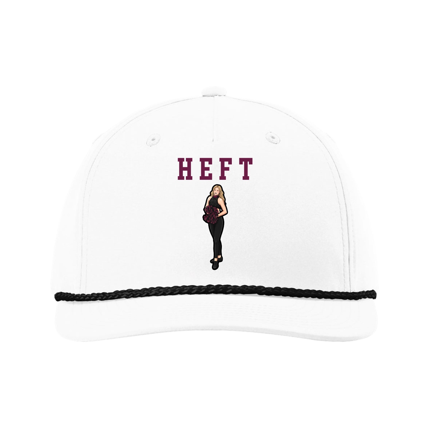 Five-Panel Classic Rope Cap — Shirsey in White