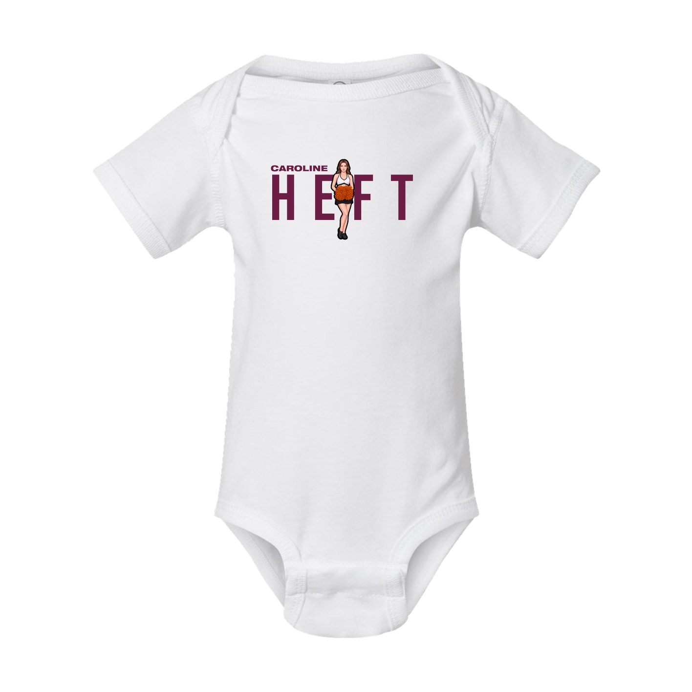 Baby Onesie — Player Name in White