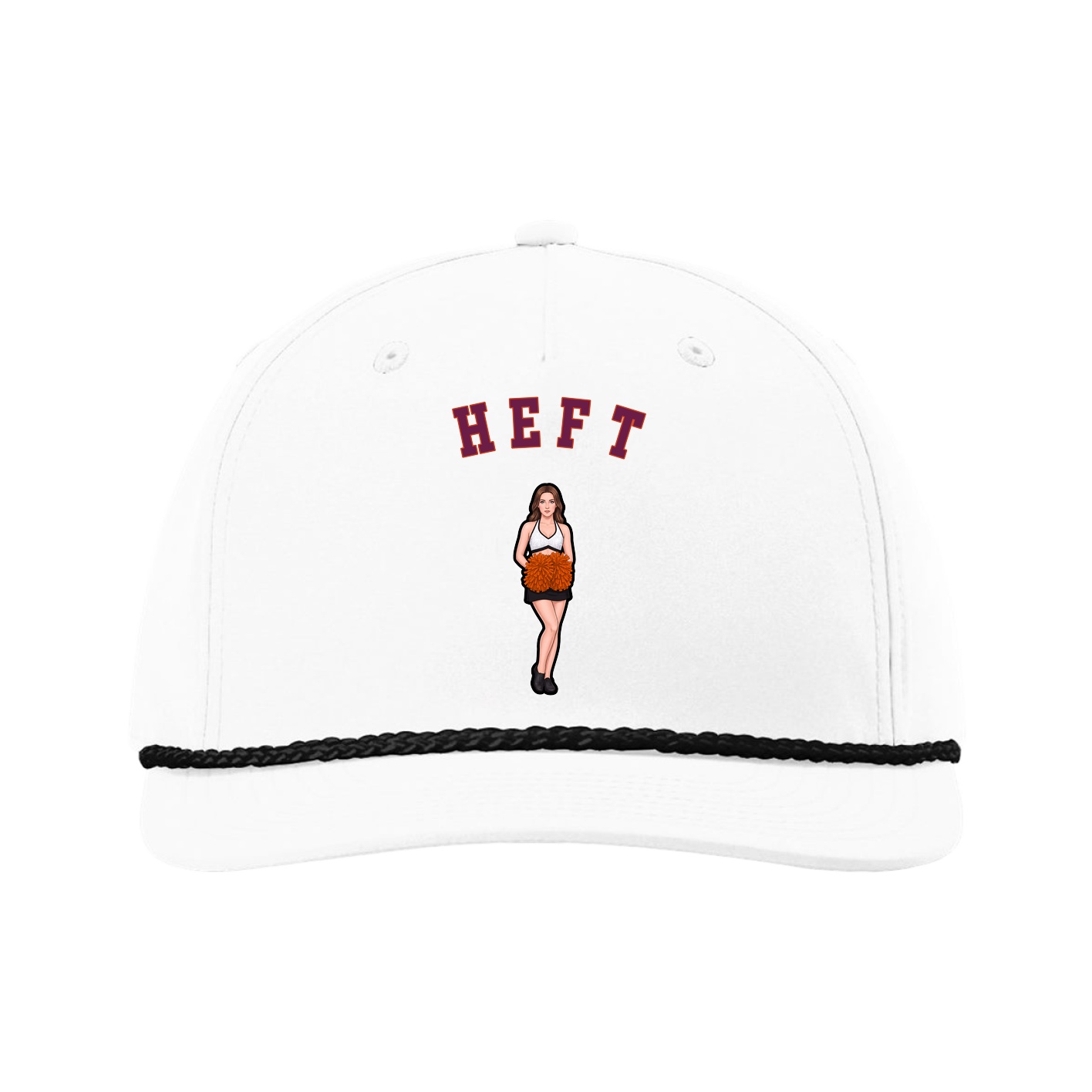 Five-Panel Classic Rope Cap — Shirsey Arch in White
