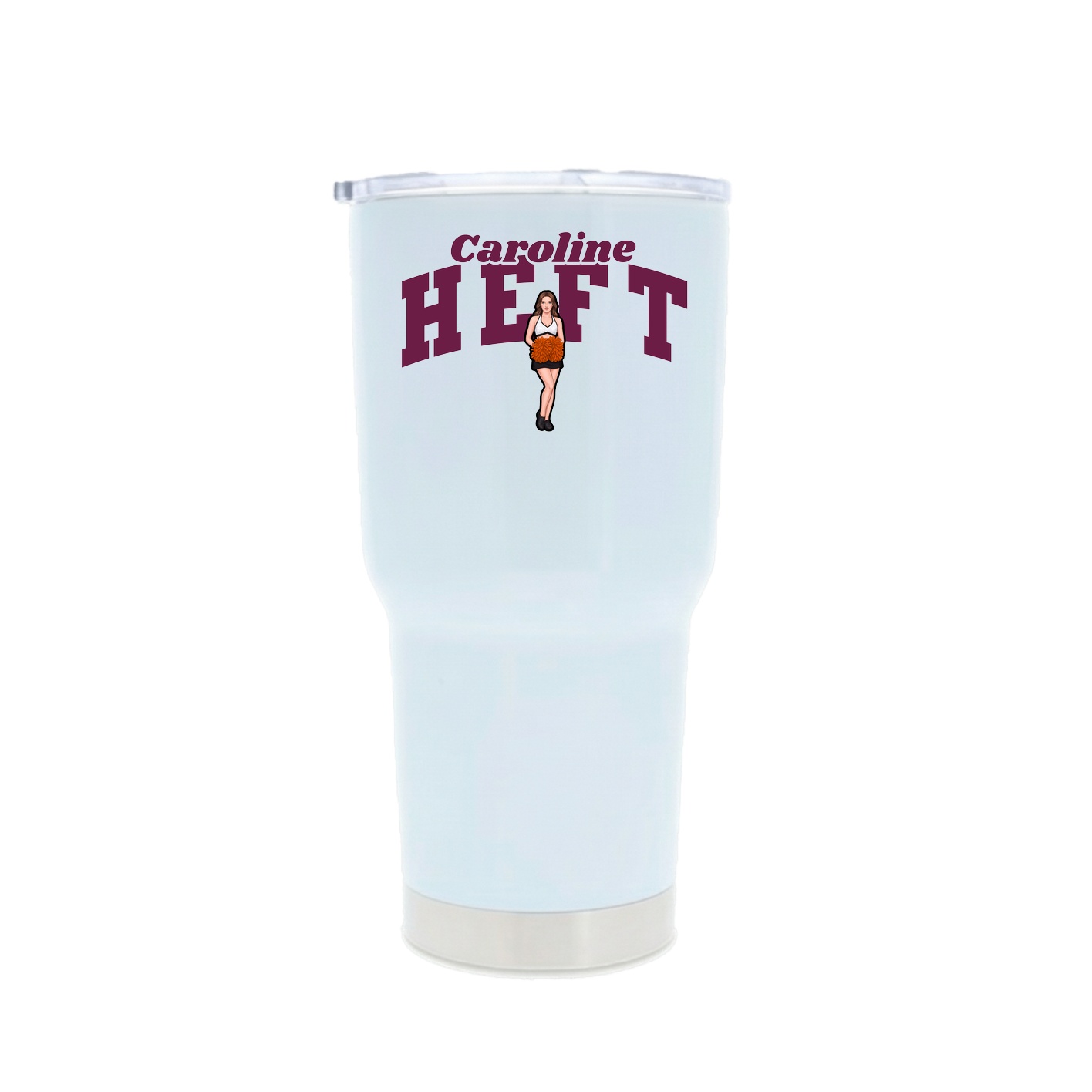 30oz Stainless Steel Tumbler — Signature Arch in White