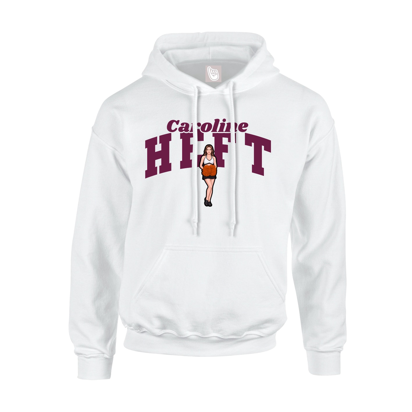 Youth Hoodie — Signature Arch in White