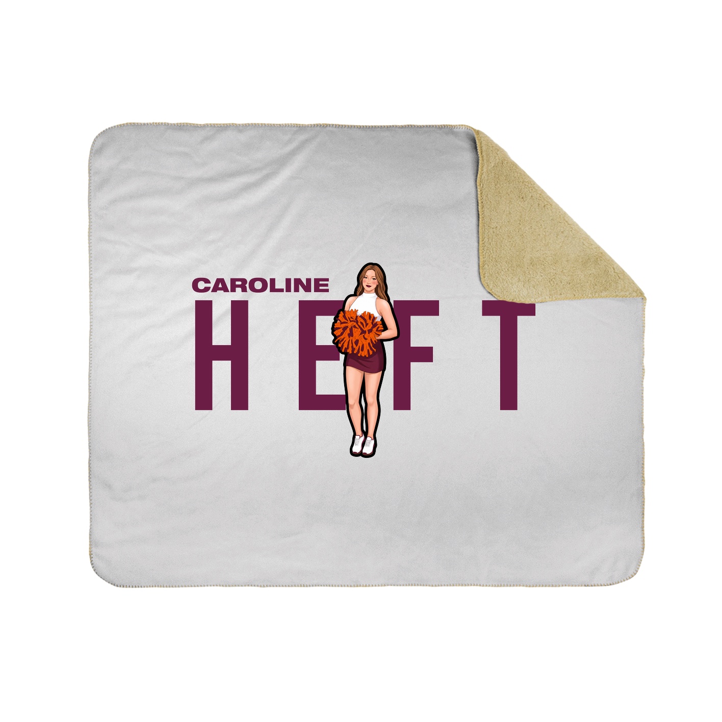 Throw Blanket — Player Name in White