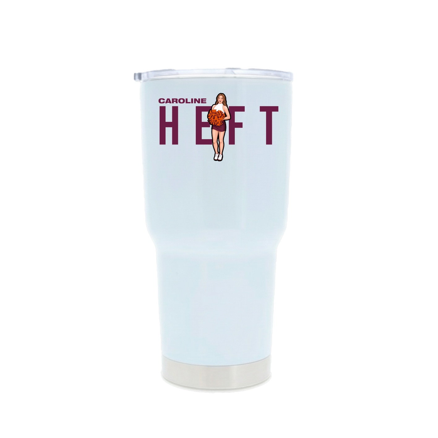 30oz Stainless Steel Tumbler — Player Name in White