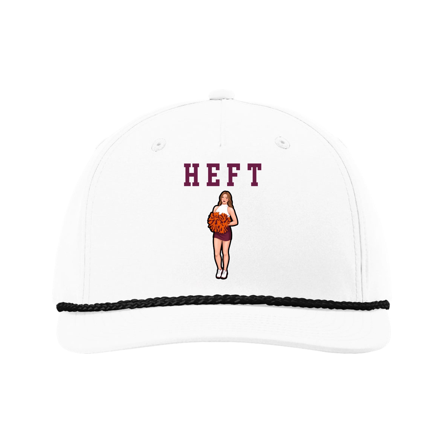 Five-Panel Classic Rope Cap — Shirsey in White