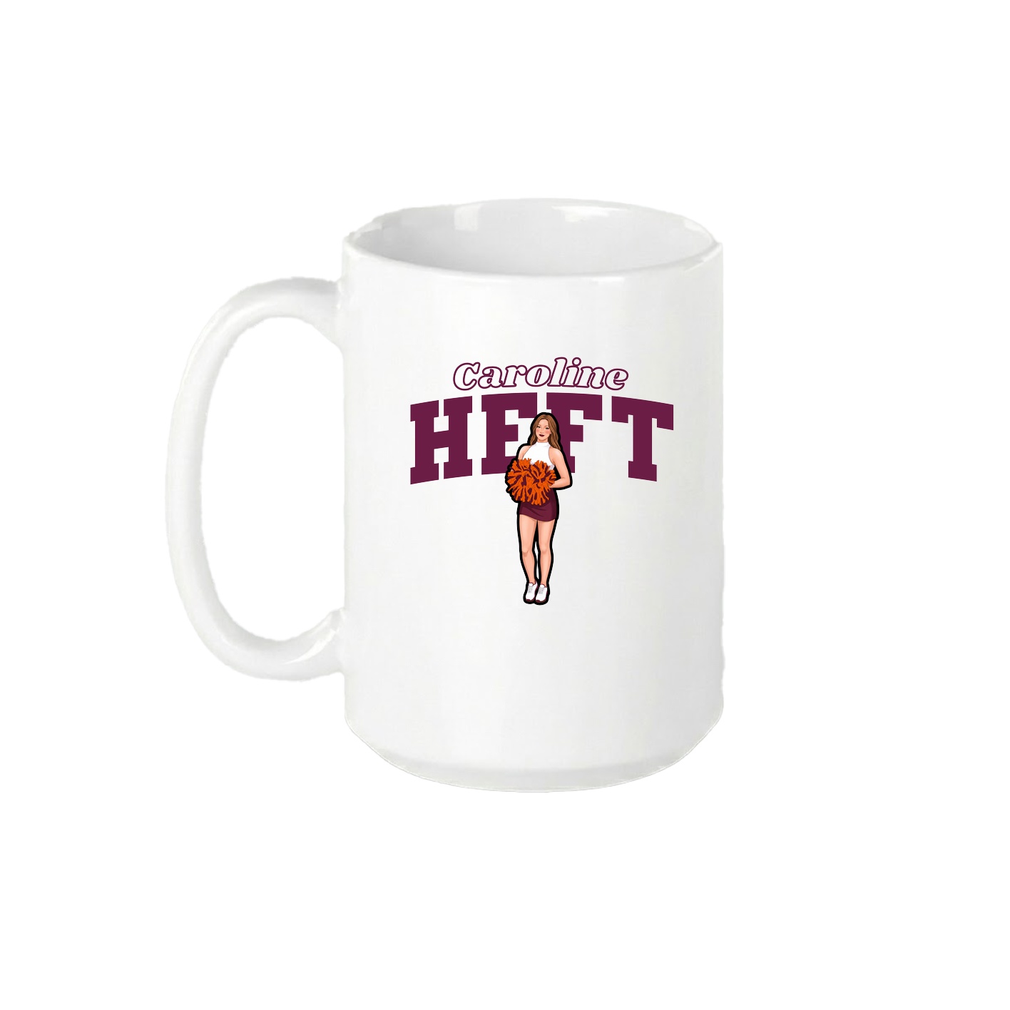 15oz Coffee Mug — Name Arch in White