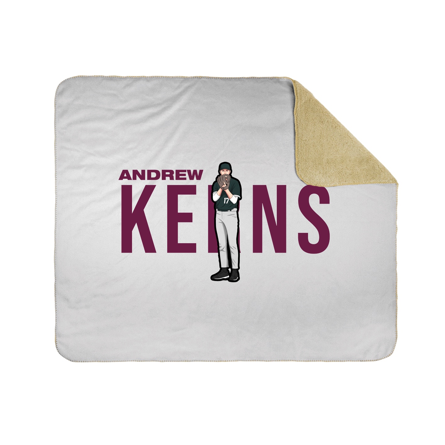 Throw Blanket — Player Name in White