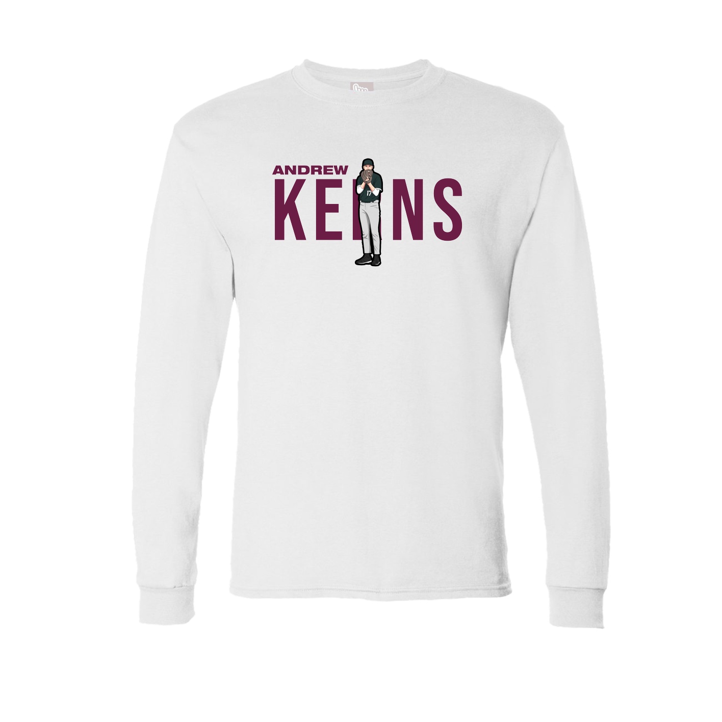 Long Sleeve Tee — Player Name in White