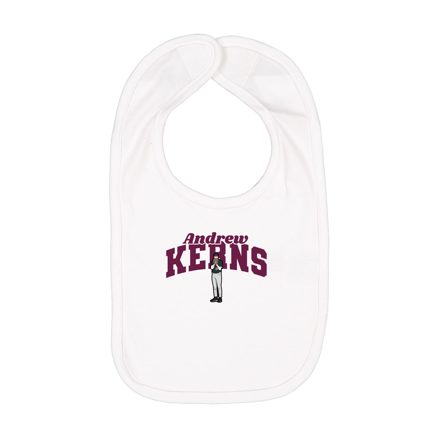 Infant Bib — Signature Arch in White