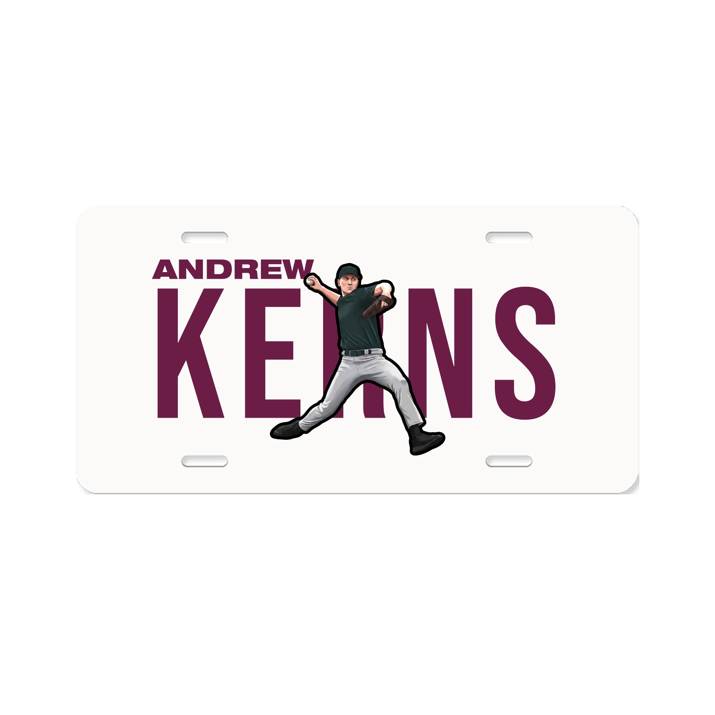 License Plate — Player Name in Classic