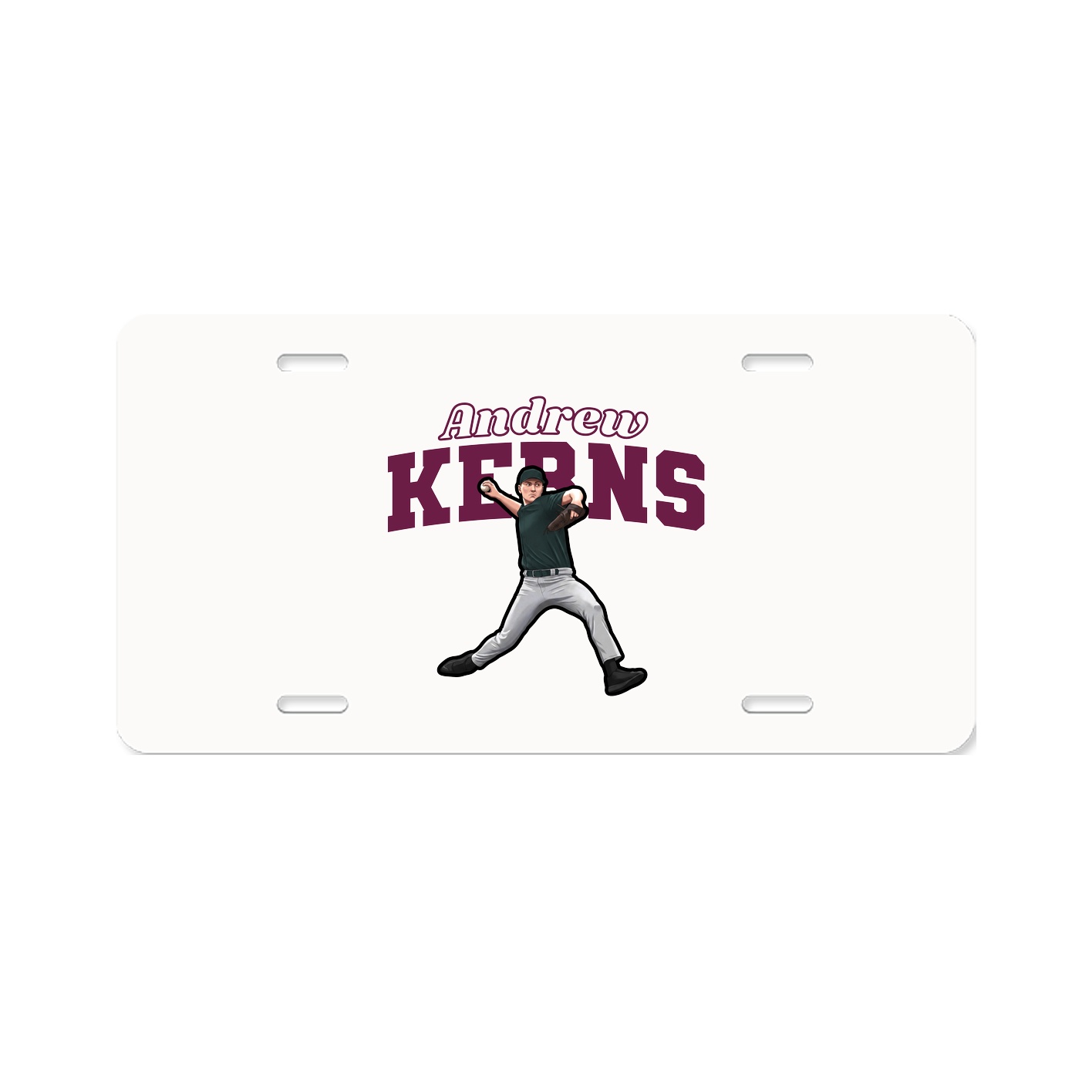 License Plate — Name Arch in Classic