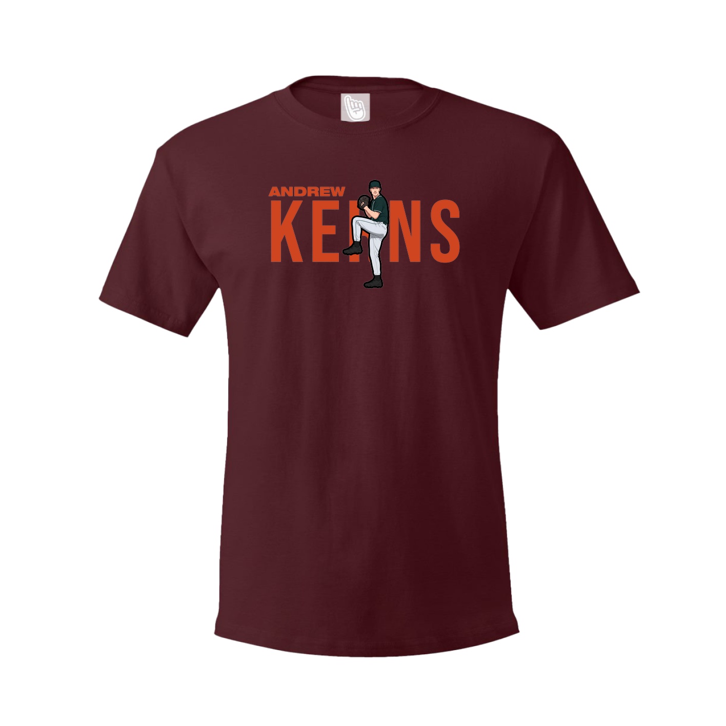 Youth Tee — Player Name in Maroon