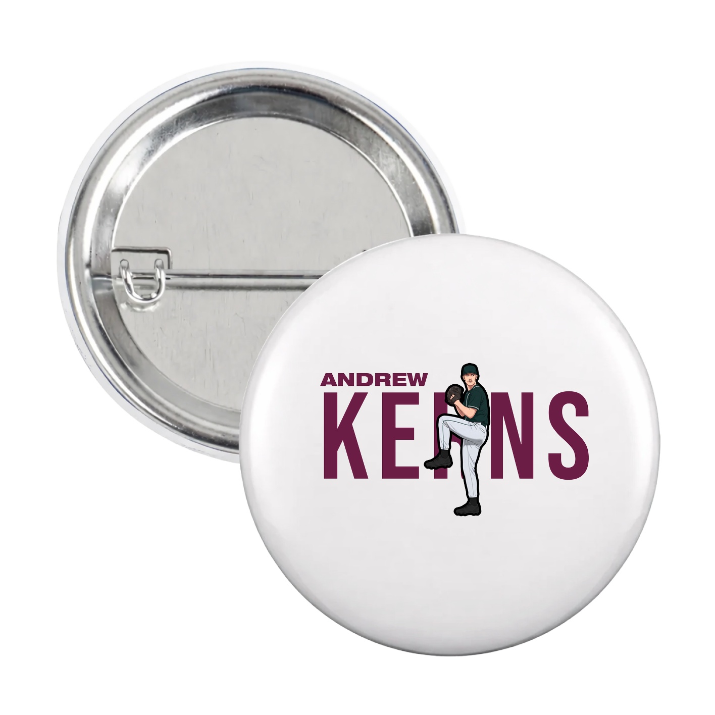 Game Day Button — Player Name in White