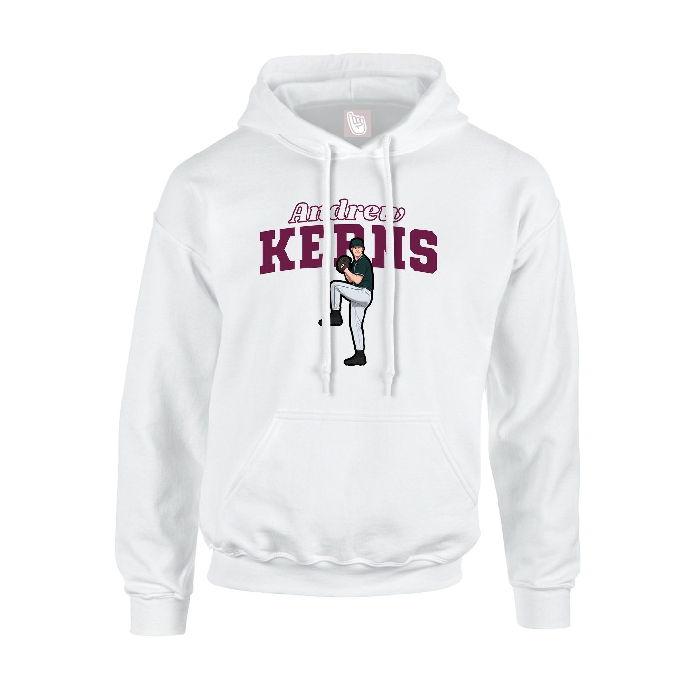 Hoodie — Name Arch in White