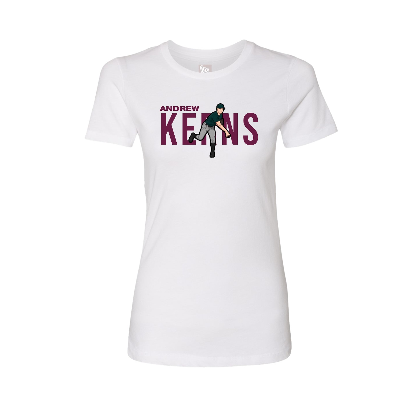 Womens Tee — Player Name in White
