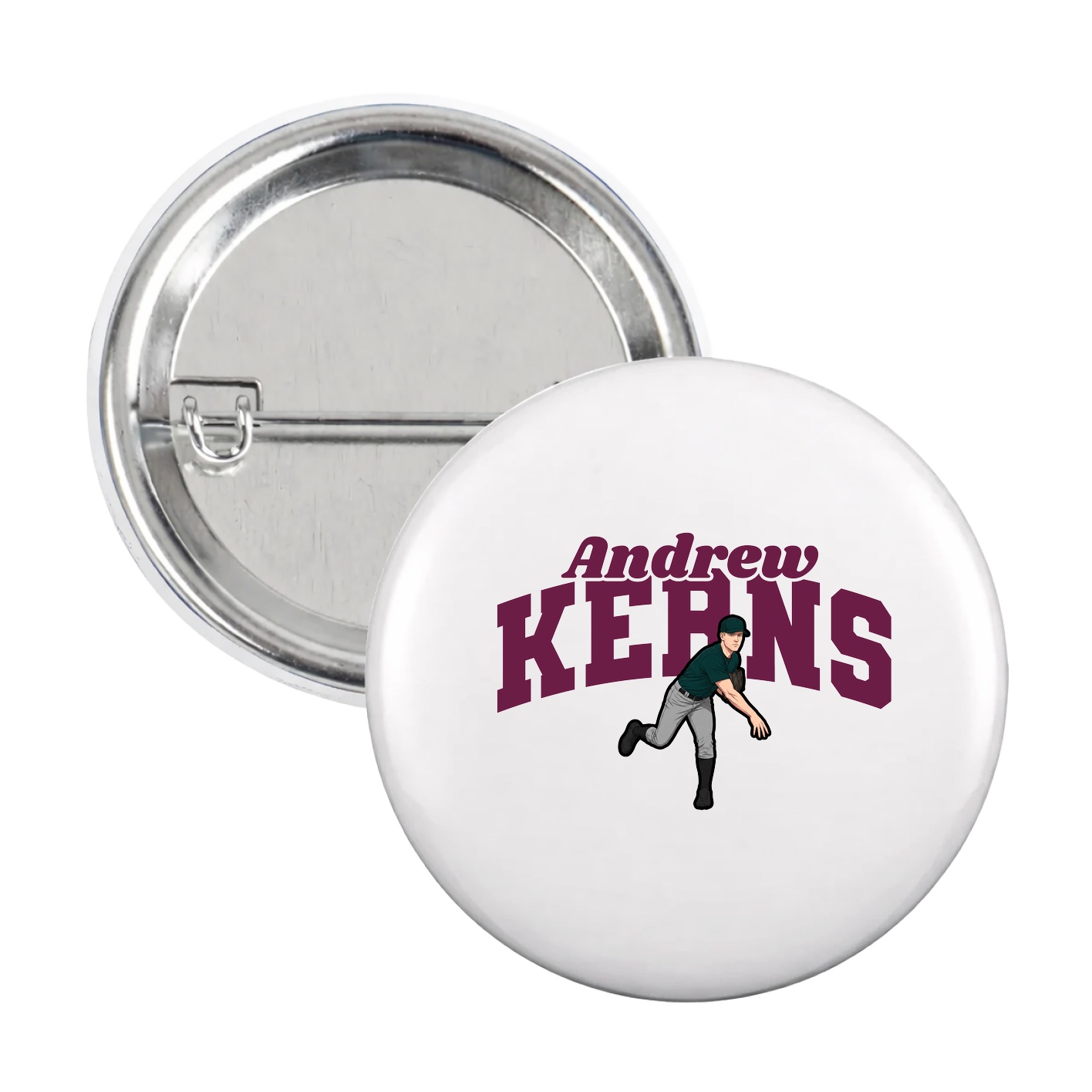Game Day Button — Signature Arch in White