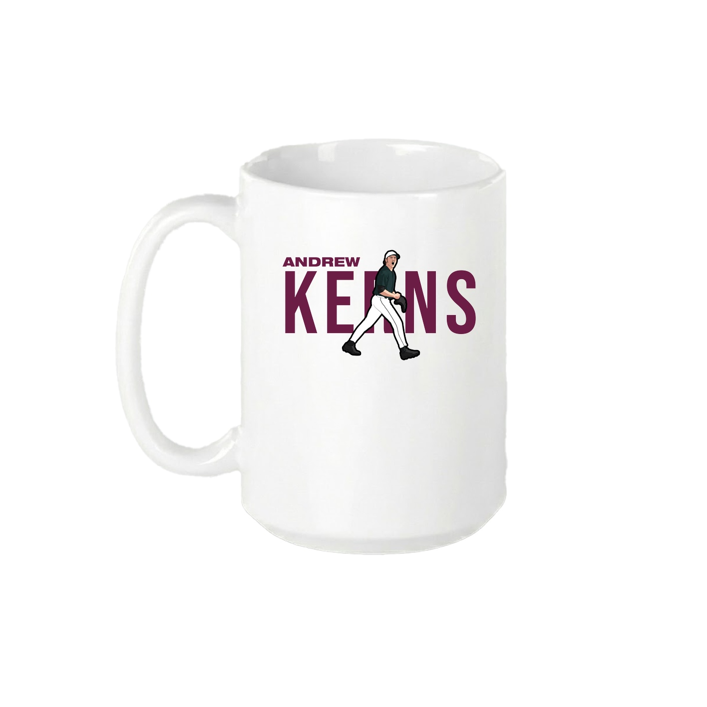 15oz Coffee Mug — Player Name in White