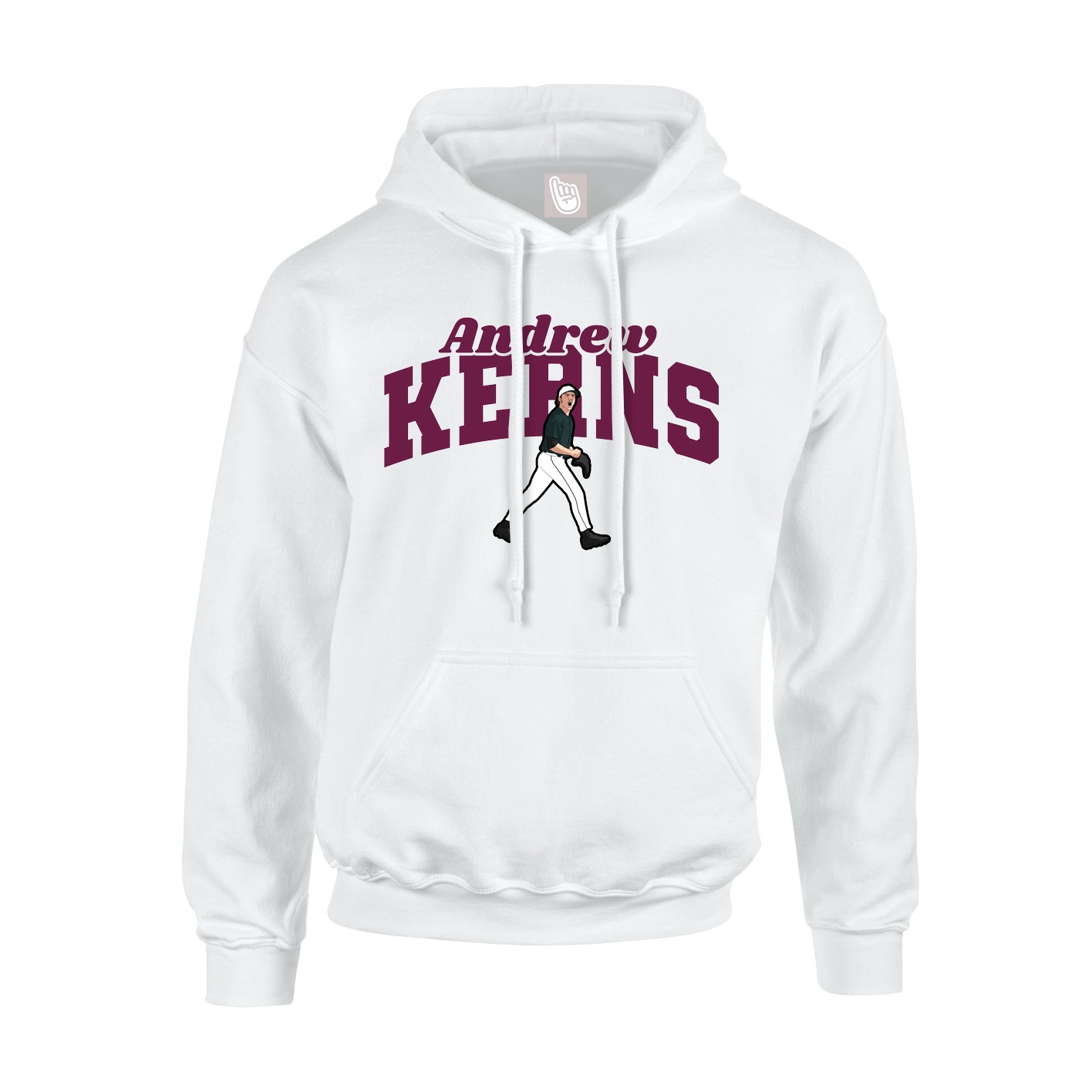 Hoodie — Signature Arch in White