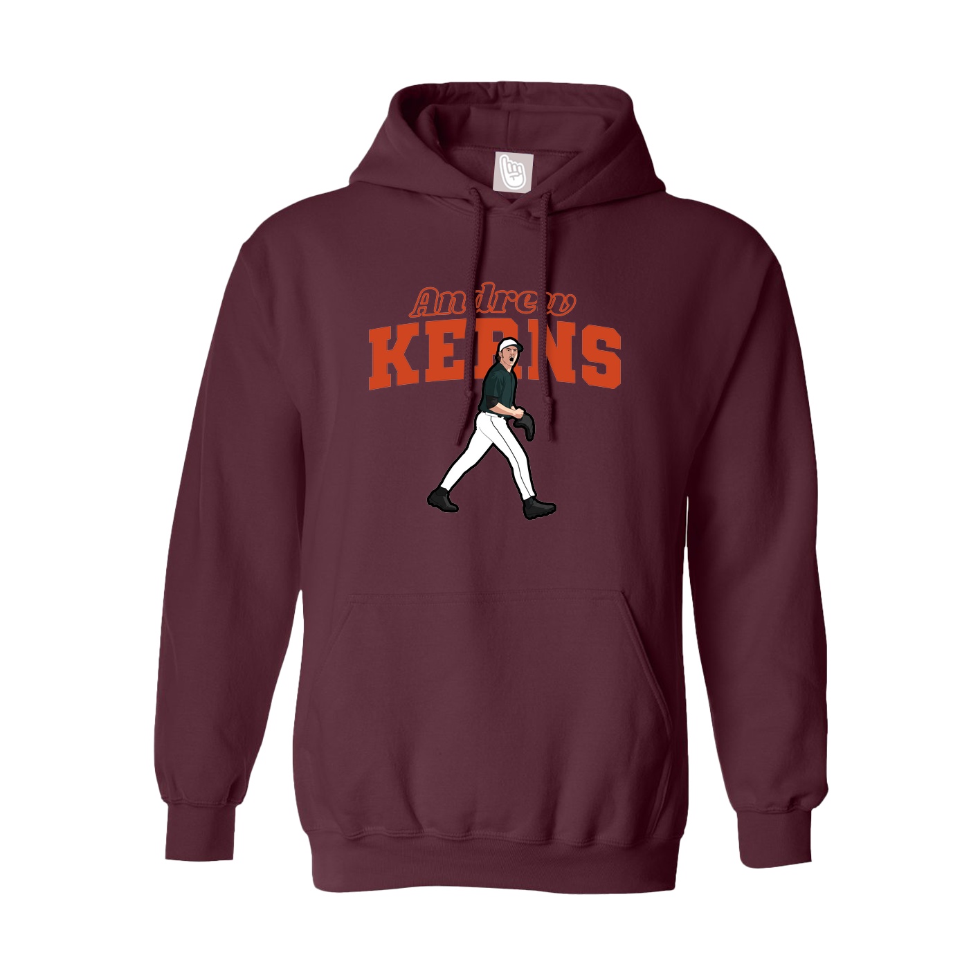 Hoodie — Name Arch in Maroon
