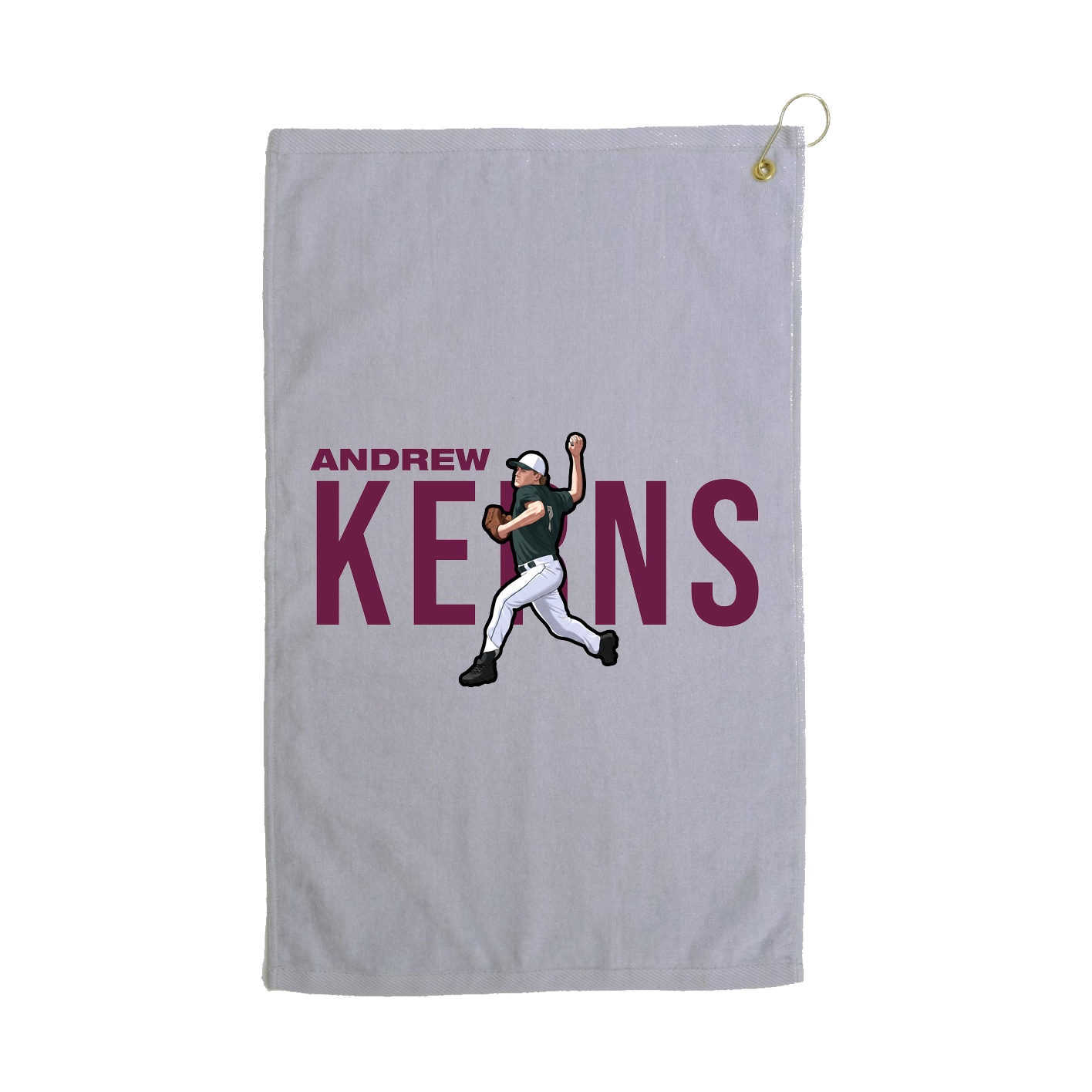Golf Towel — Player Name in Grey