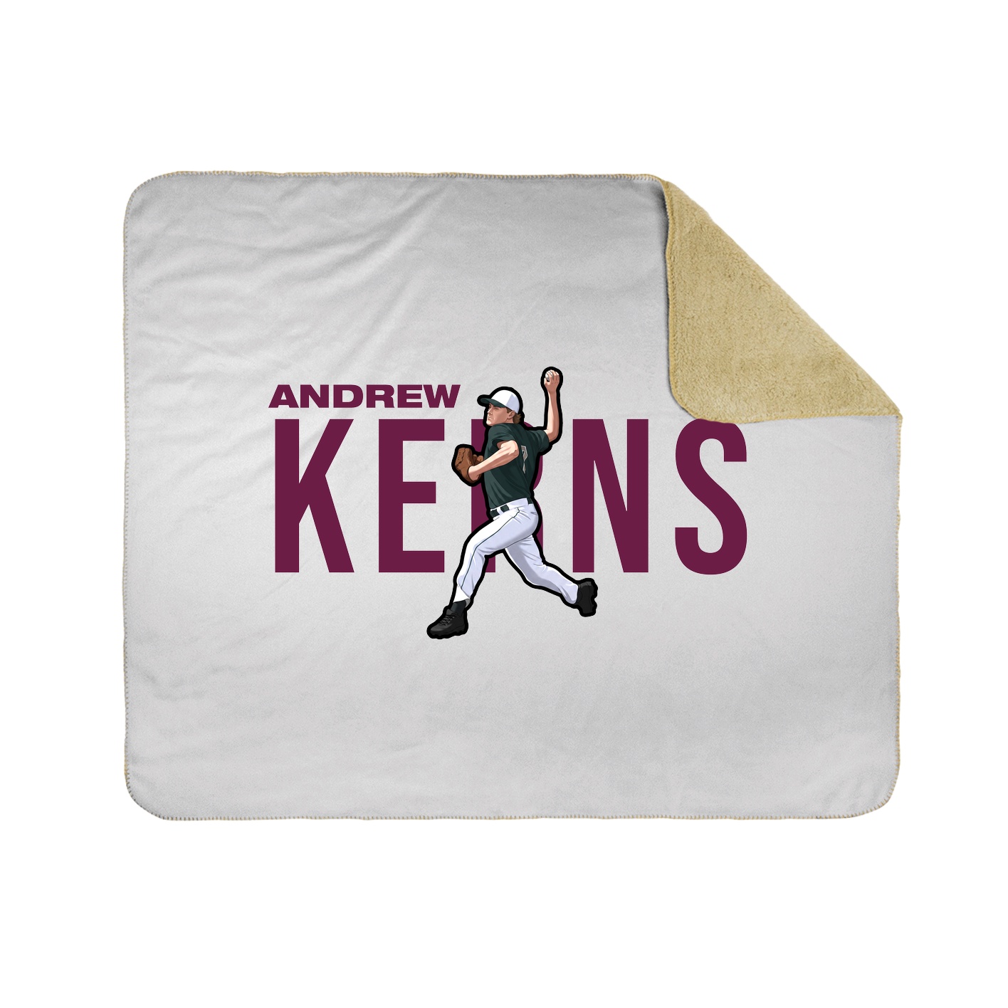 Throw Blanket — Player Name in White