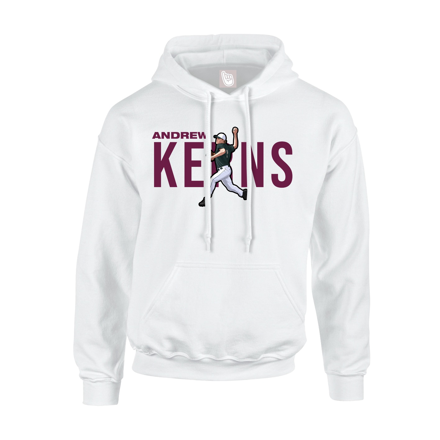 Youth Hoodie — Player Name in White