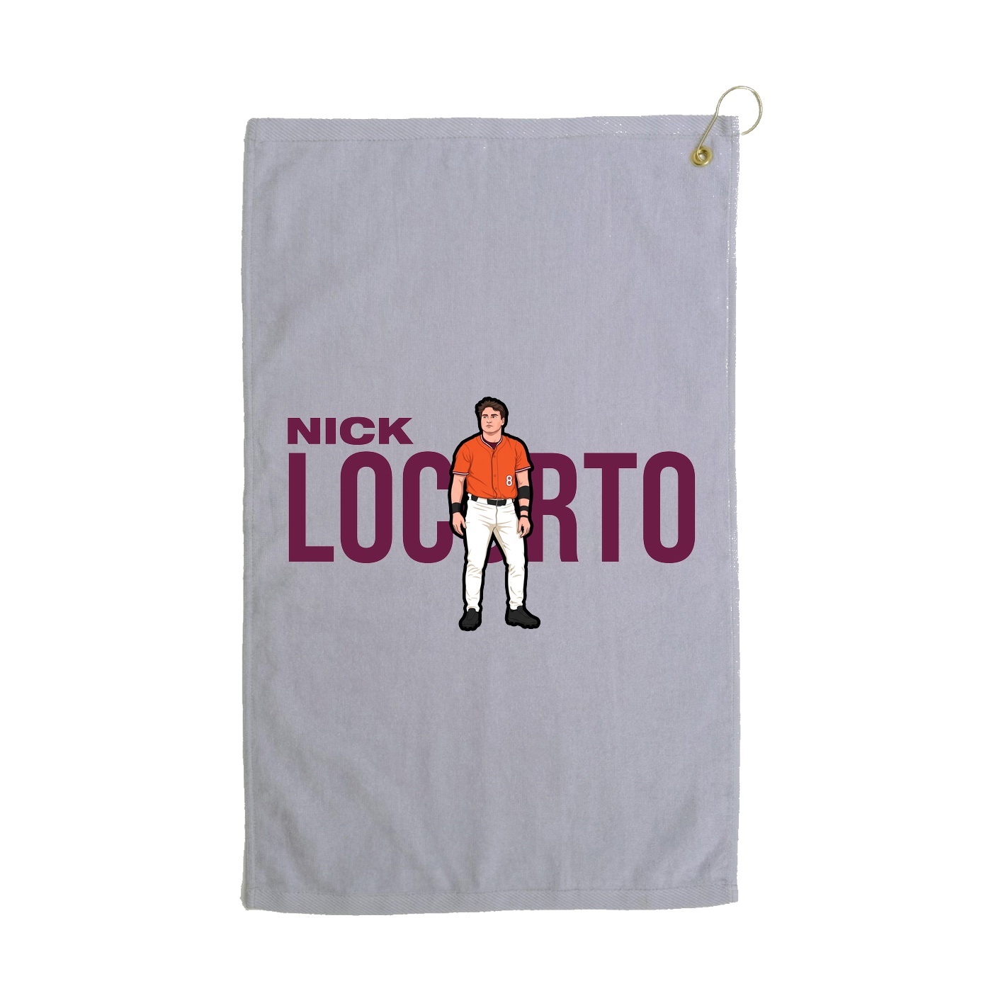 Golf Towel — Player Name in Grey