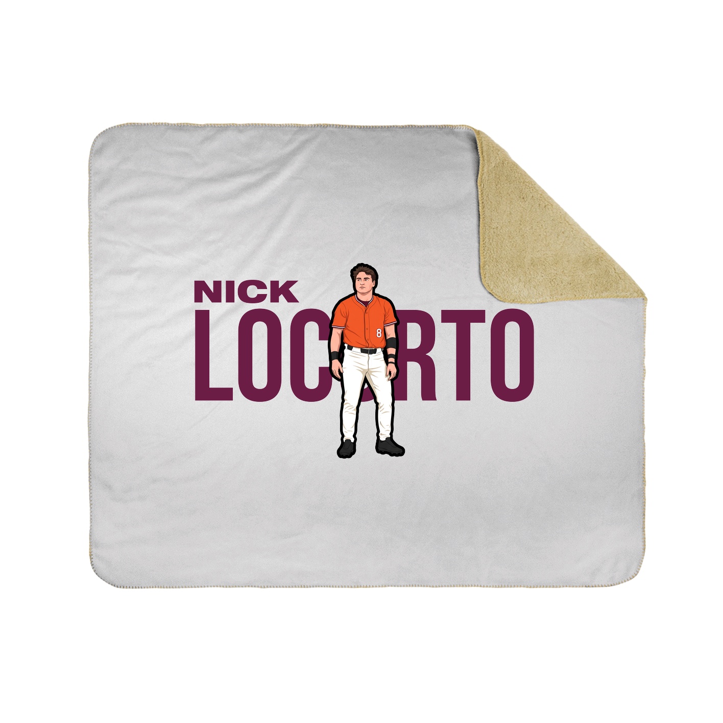Throw Blanket — Player Name in White