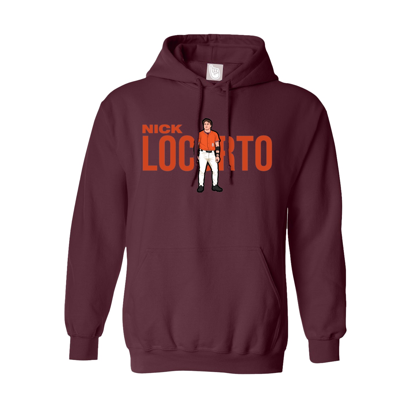 Youth Hoodie — Player Name in Maroon