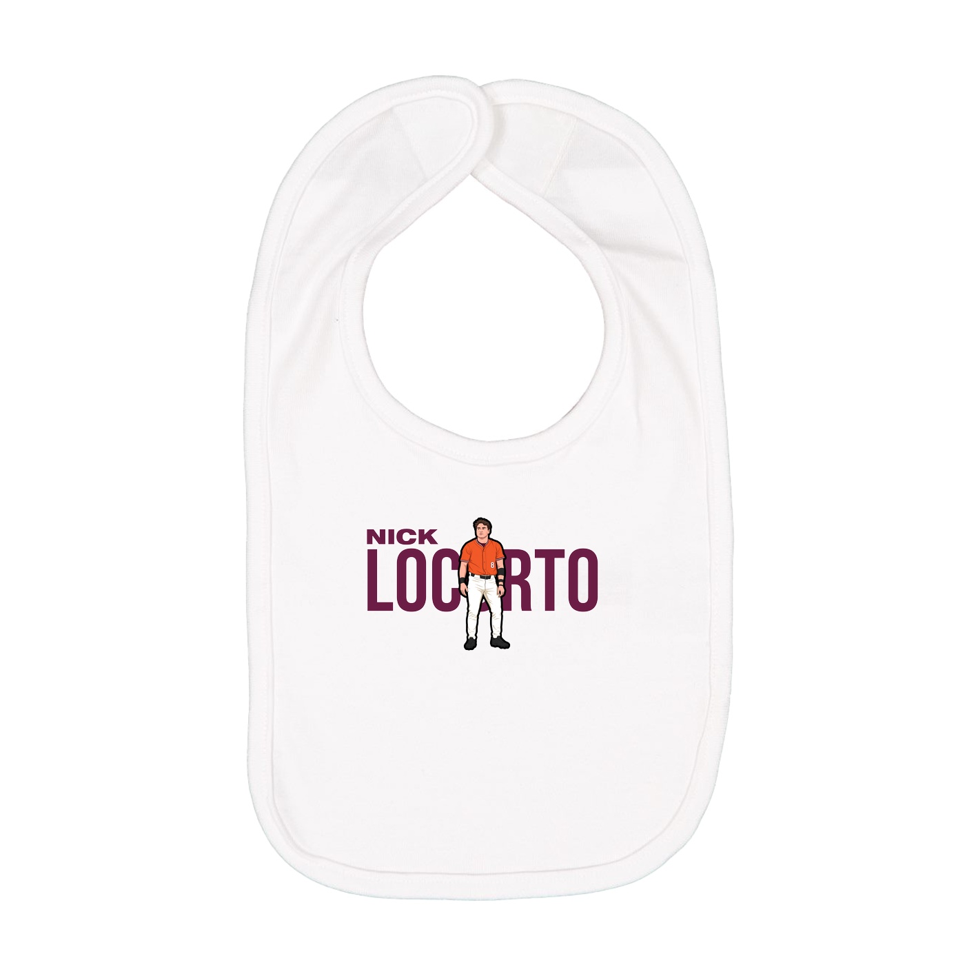 Infant Bib — Player Name in White