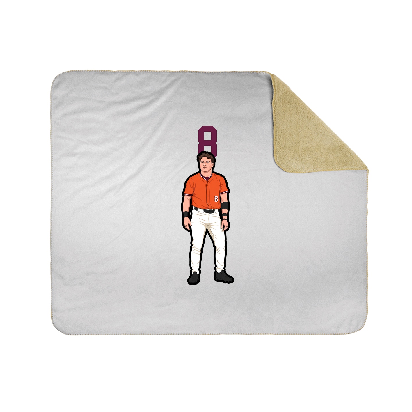 Throw Blanket — Number Top in White