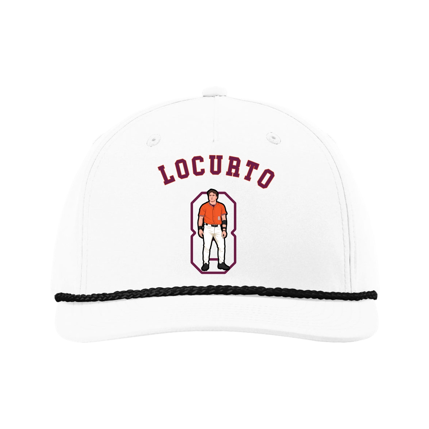 Five-Panel Classic Rope Cap — Shirsey Arch in White