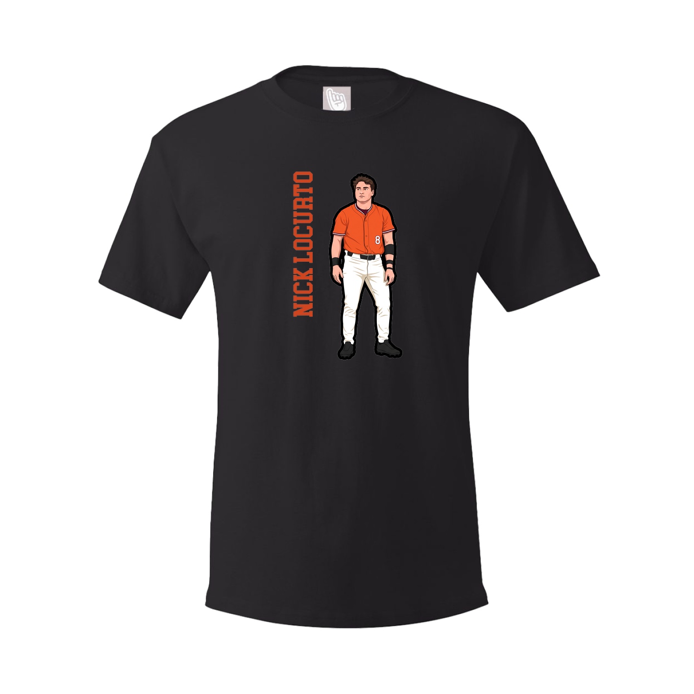 Youth Tee — Name Vertical in Black