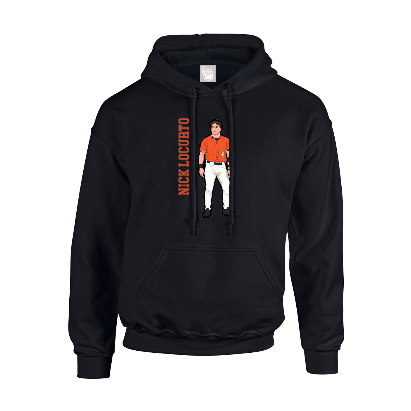 Youth Hoodie — Name Vertical in Black