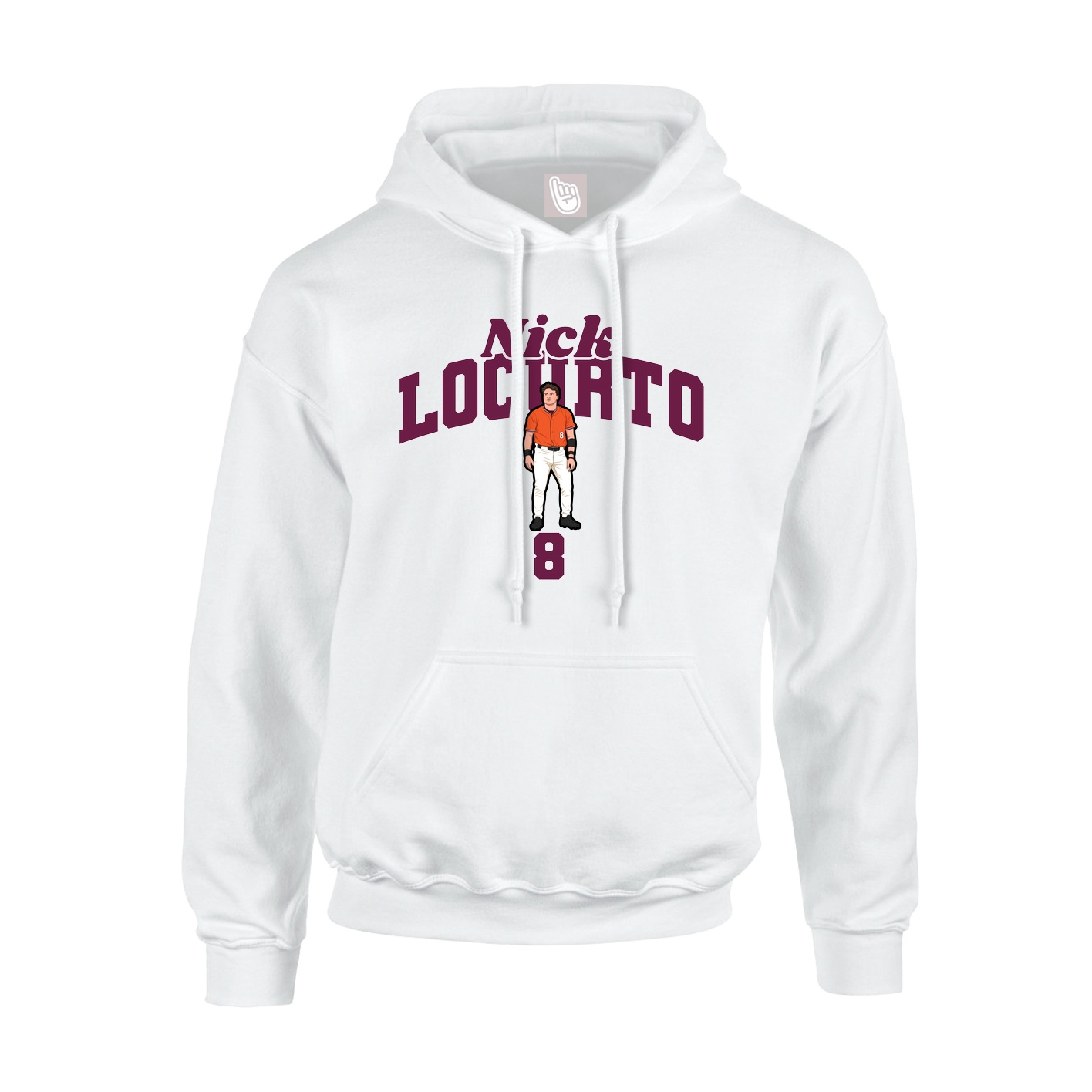 Youth Hoodie — Signature Arch in White