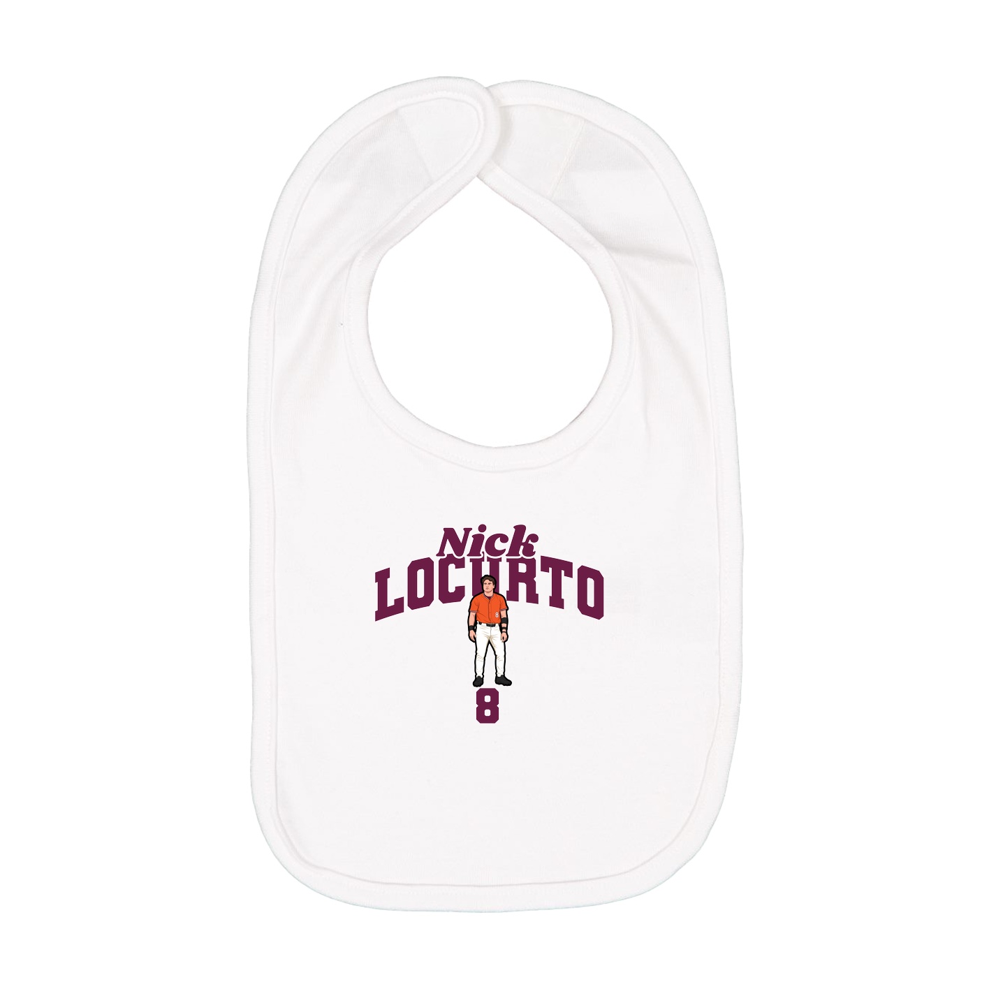 Infant Bib — Signature Arch in White