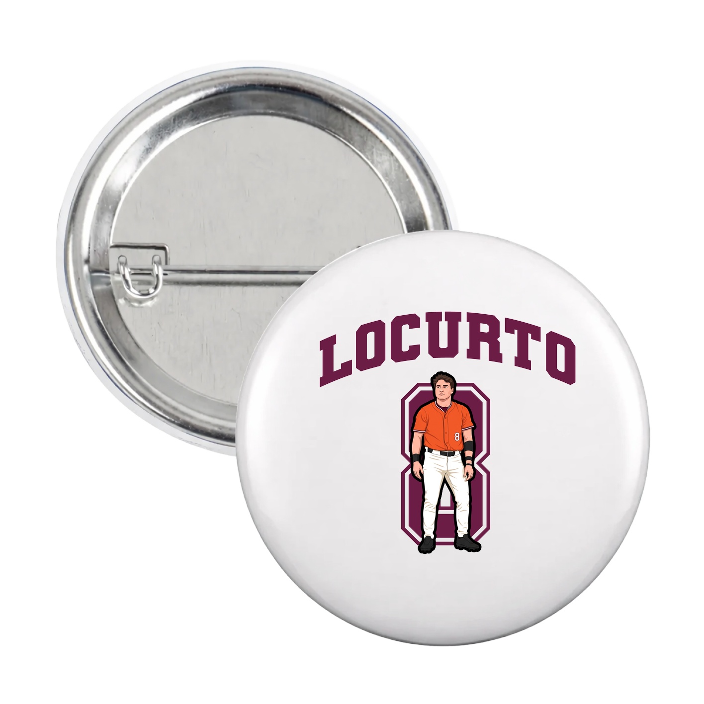 Game Day Button — Number in White