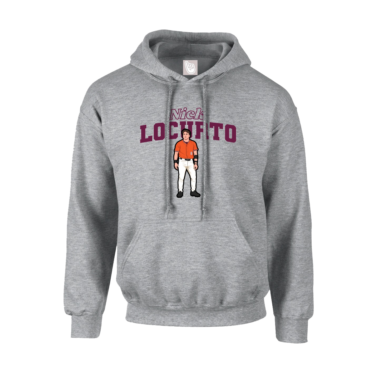 Hoodie — Name Arch in Grey